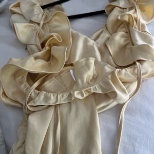 House of CB Cream Ruffle Mini Dress